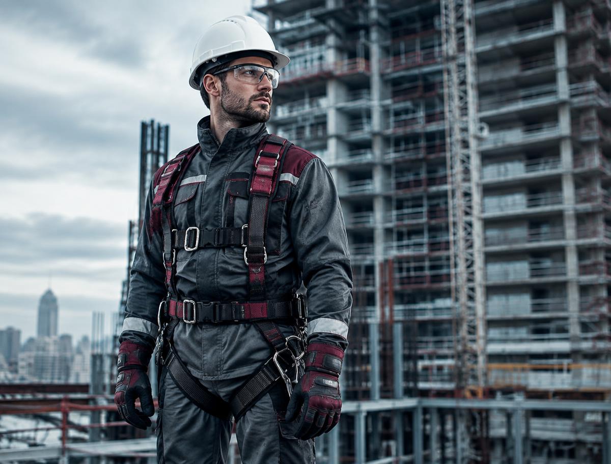 Aplicação de EPI em construção civil